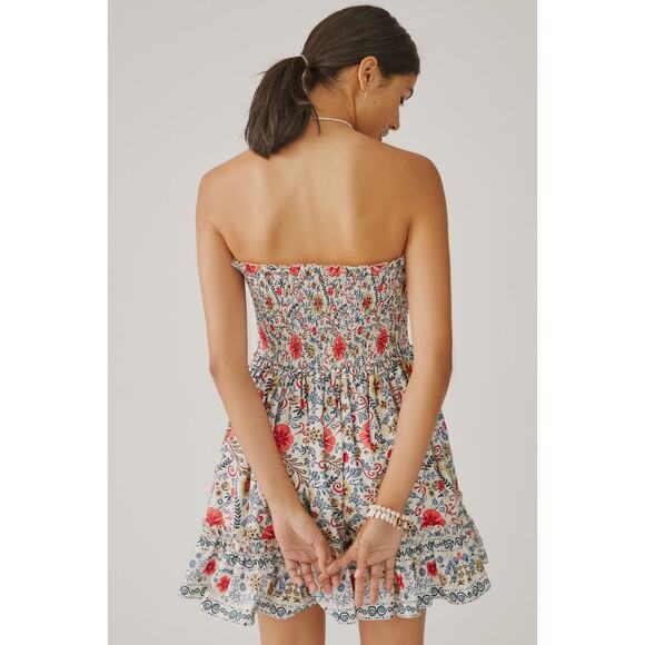 Anthropologie Floral Strapless Mini Dress - Multicolor - Picture 2 of 8